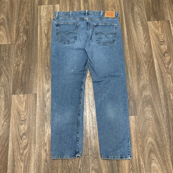 Levi's 502 Jeans Men's 38x32 Medium Wash Taper Fit Stretch Denim Red Tab - Picture 4 of 9